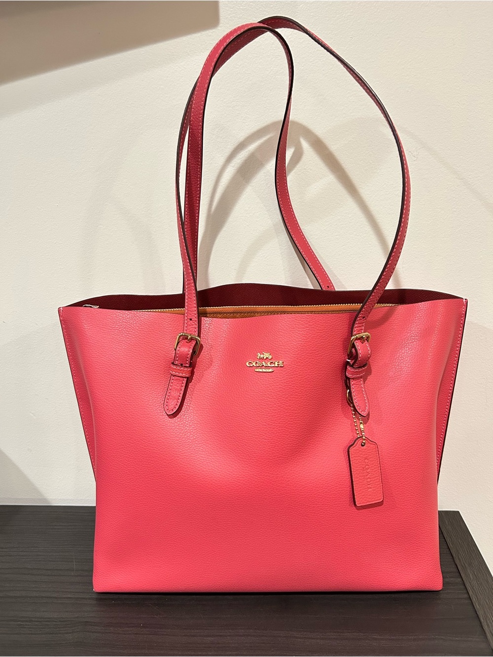 Coach Mollie Tote Bag in Pink , Like New - Picture 4 of 13